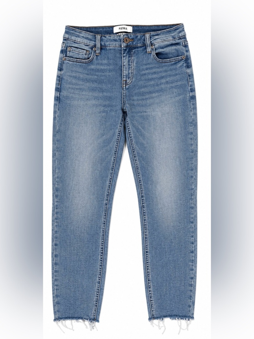 Pistola Denim Size 29 Raw Hem Skinny Jeans Light Wash Stretch Ankle Frayed